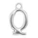 DQ metal charm Letter Q Antique silver